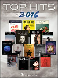 Top Hits of 2016 piano sheet music cover